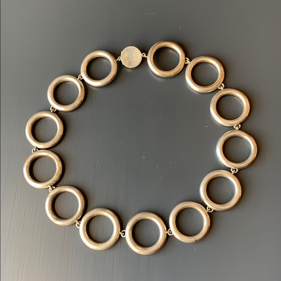 Vintage Sterling Silver Link Necklace - Picture 3 of 5